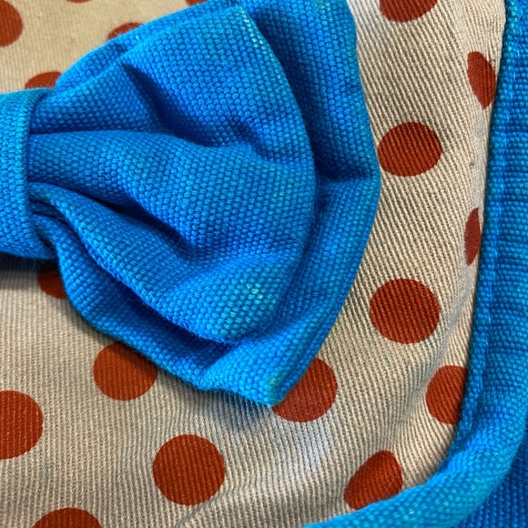 Cloth backpack. With polkadots and a bow. - Picture 13 of 13